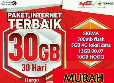 Cara Membuat Paket Internet 30GB Telkomsel Combo, Harga 65.000 