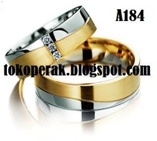  Cincin perak kawin lapis emas