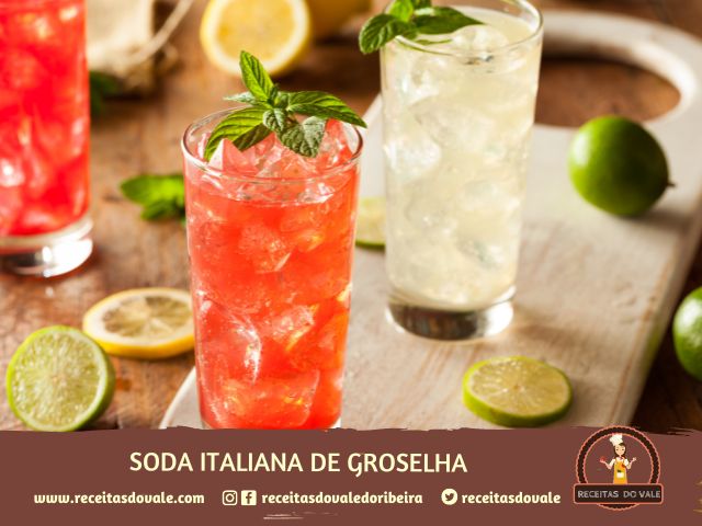 Receita de Soda Italiana de Groselha
