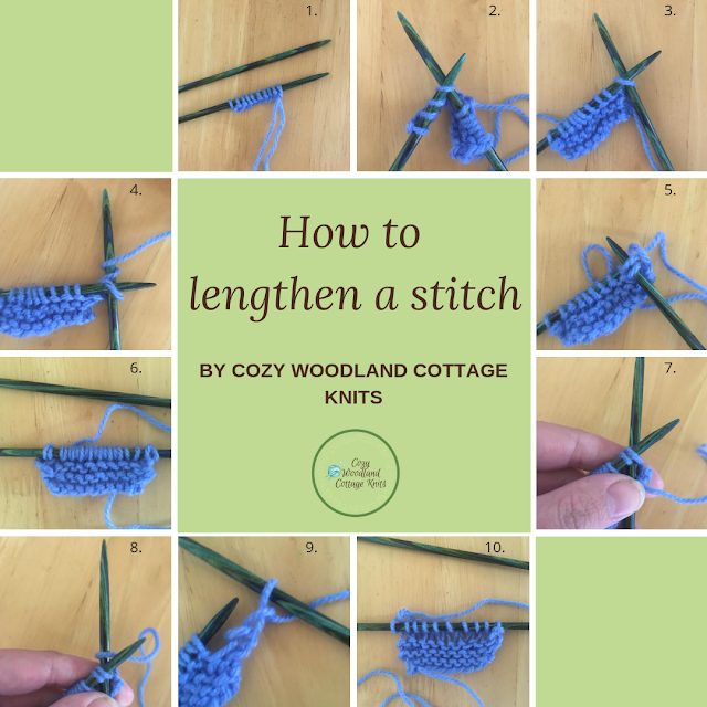 Picture of guide on how to lengthen a stitch