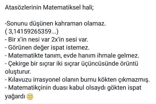 Matematiksel Sözler