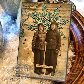 Sara Emily Barker https://sarascloset1.blogspot.com/2019/12/quick-christmas-cards-with-tim-holtz.html Mixed Media Christmas Cards #timholtz #stamperia 10