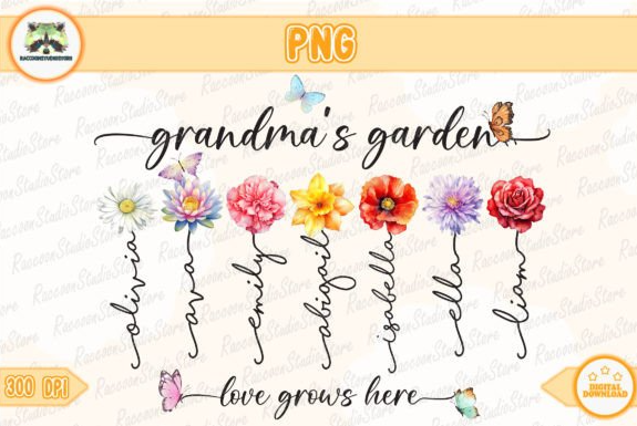 CUSTOM Grandma's Garden PNG