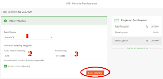 cara melakukan pembayaran ke tokopedia dengan atm atau bank transfer