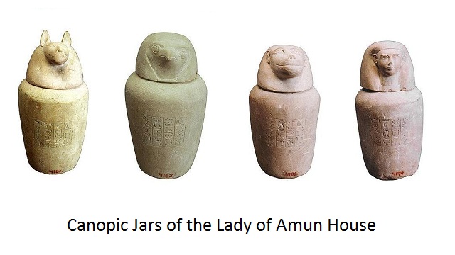 Canopic Jars of the Lady of Amun House
