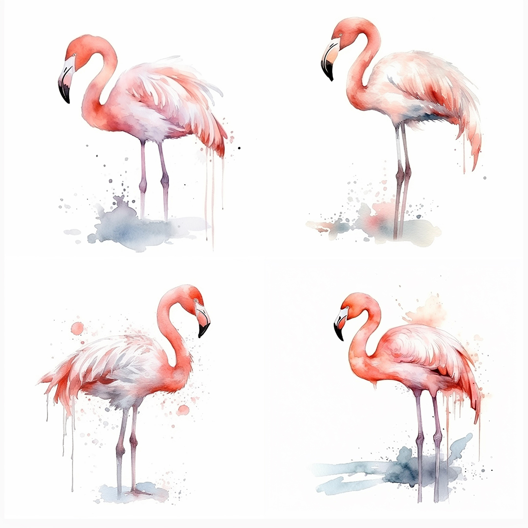 Cute-Watercolor-flamingo-clipart-free-download-with-Transparent-PNG-Files