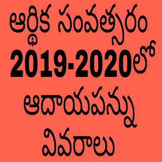 Income Tax Details for Fiscal Year 2019-2020 *