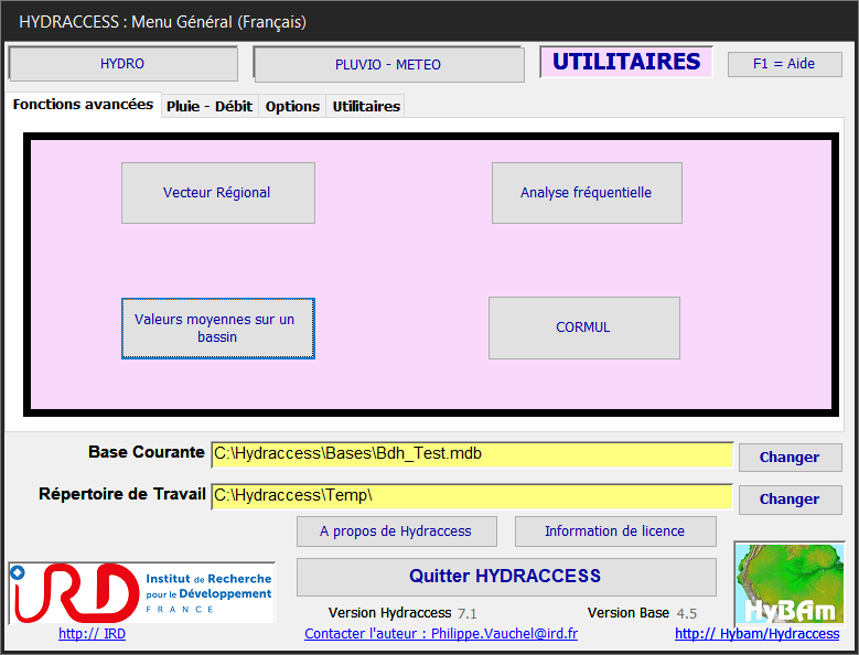 Hydraccess : Logiciel de traitement  des données hydrologiques