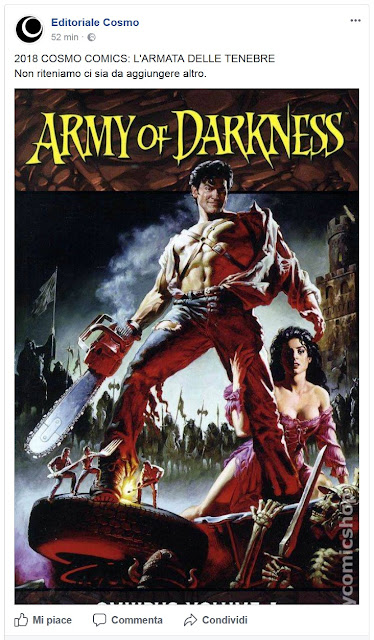 Army of Darkness, l'annuncio della Editoriale Cosmo