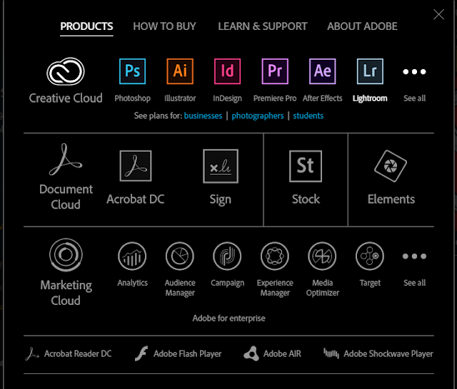 Adobe Products منتجات ادوبي 