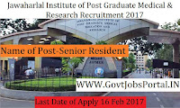 Jawaharlal Institute of Postgraduate Medical Education & Research –Senior Resident Officer