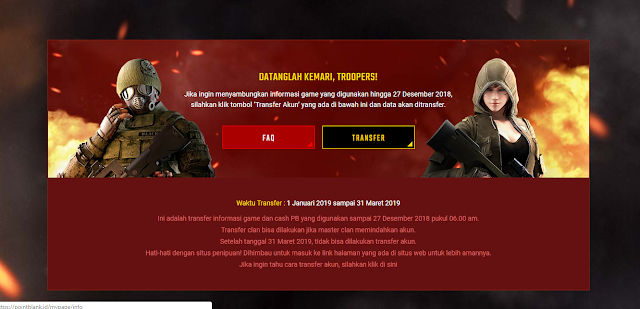  Pada kesempatan kali ini saya akan membagikan tips  Cara Transfer Akun PB (Point Blank) Garena ke Zepetto