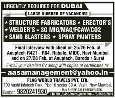 Urgent & Large Number of Job Opportunities for Dubai