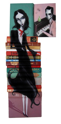 Mike Stilkey - Beautiful Artwork on Spines of Stacked Books Part II...