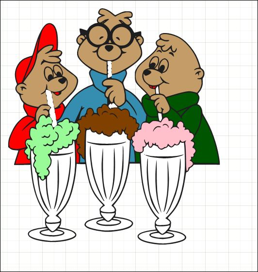 Chipmunks with Ice Cream SVG