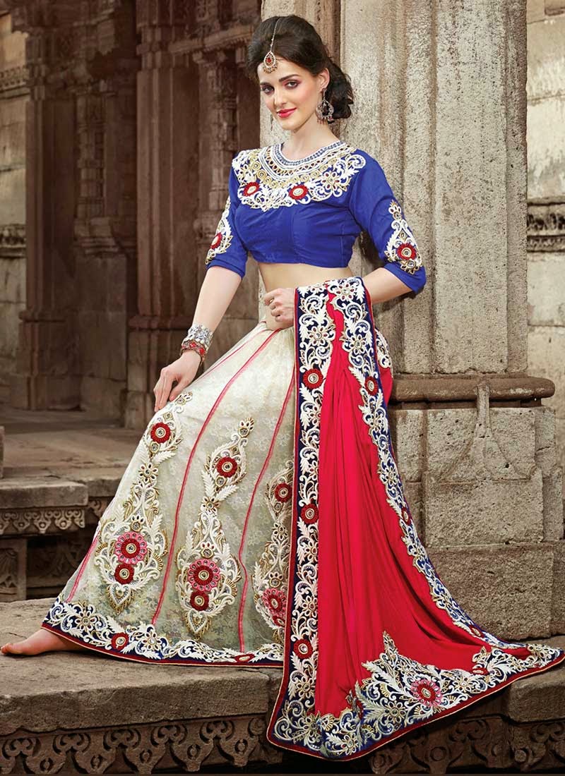 Indian Fashion Designer Wedding Saris 2014 - Latest 