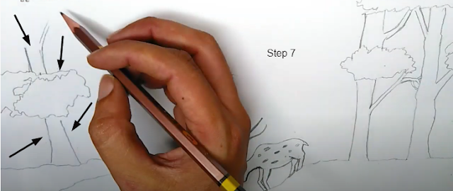 How to Draw Nature scenery for kids