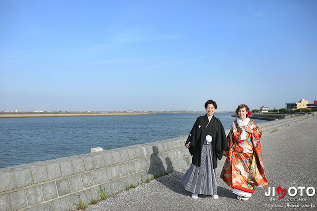 前撮りロケーション撮影｜三重県桑名市の六華苑