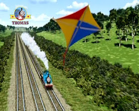 Tank Thomas & the Runaway Kite movie with Thomas going quickly races after the colorful kite toy