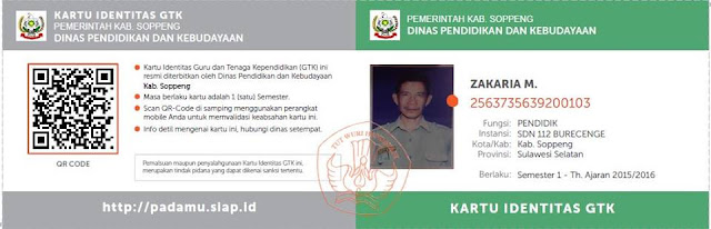 Kartu Digital PTK Simpatika Semester 1 Tahun 2015/2016