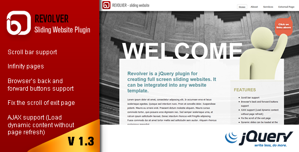 Revolver - Sliding Website Plugin - CodeCanyon Item for Sale