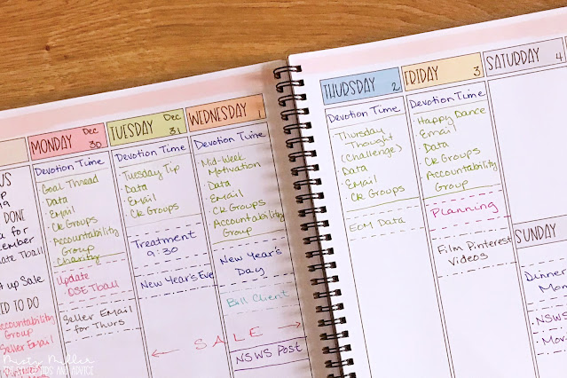 how i spend my week as a full-time tpt seller, image of planner pages