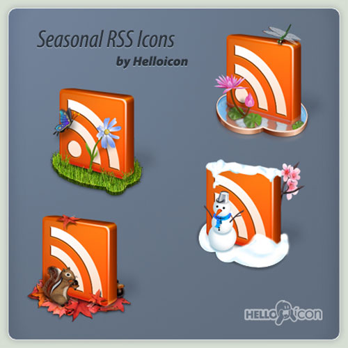 Fresh, Free and Gorgeous RSS Feed Icons