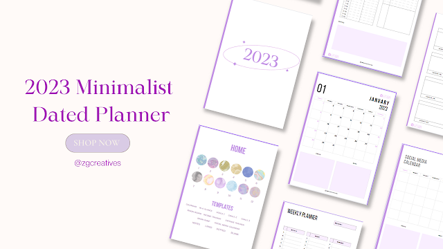 2023 Hyperlinked minimalist purple digital planner l goodnotes5 planner l minimalist black planner l Life with ZG l Bullet journal ph l digital planner l goodnotes
