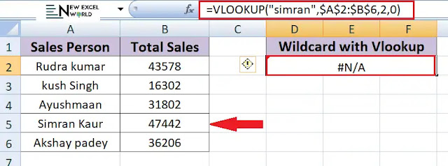 What is Wildcard in Excel in Hindi and How to Use it,wildcard with vlookup