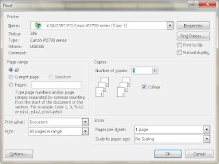 How to Print using Pixma Canon IP2772 Printer in Microsoft word?