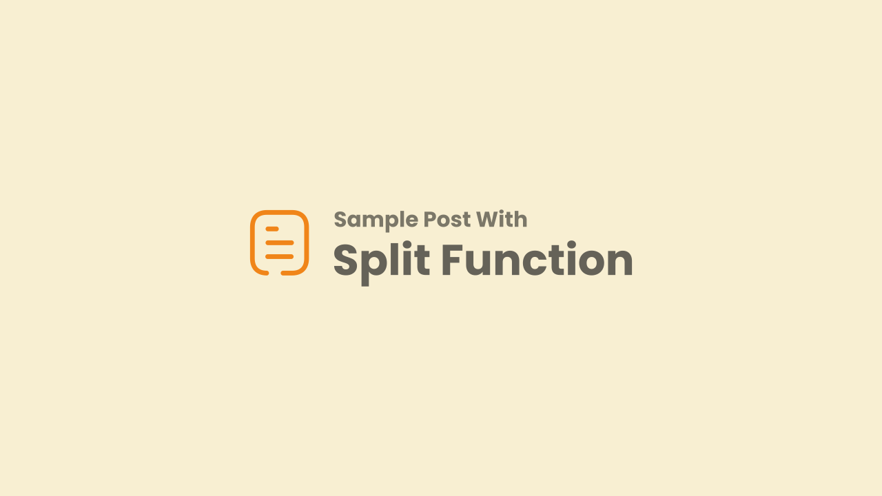 Split Post - Split Article Into Several Pages