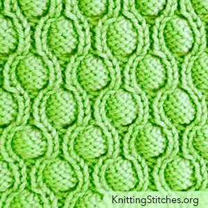 Cocoon stitch aka Pod stitch.  Great Bubble Pattern! It is very well written, easy to follow.