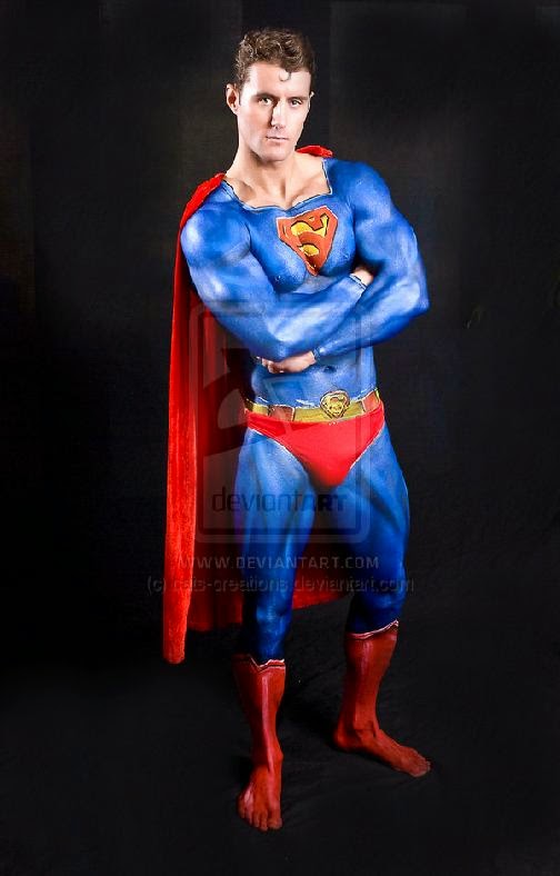 Superman bodypaint by cats creations on deviantART