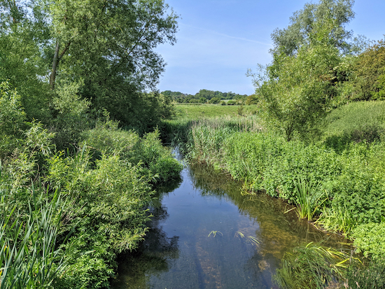 Wheathampstead footpath 64 crossing the River Lea - point 18