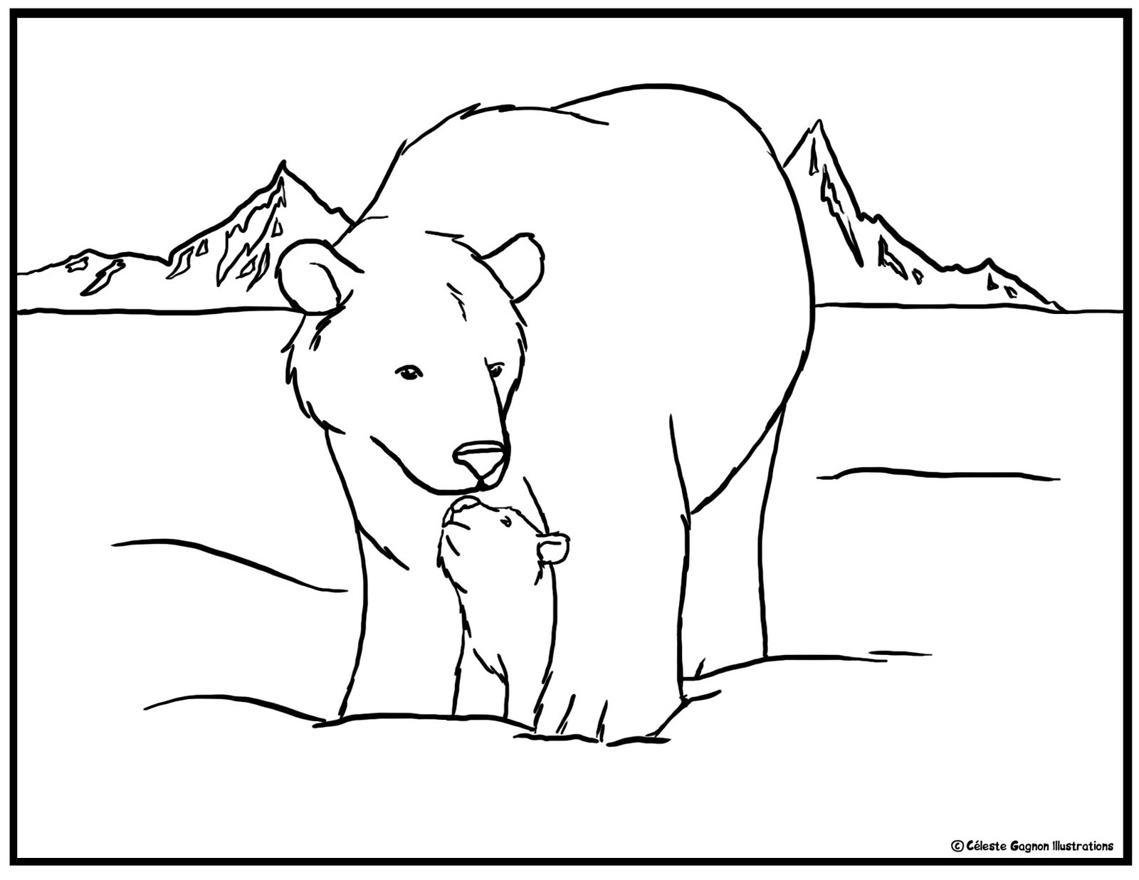 polar bear coloring pages - Polar Bear Crafts DLTK's Crafts for Kids