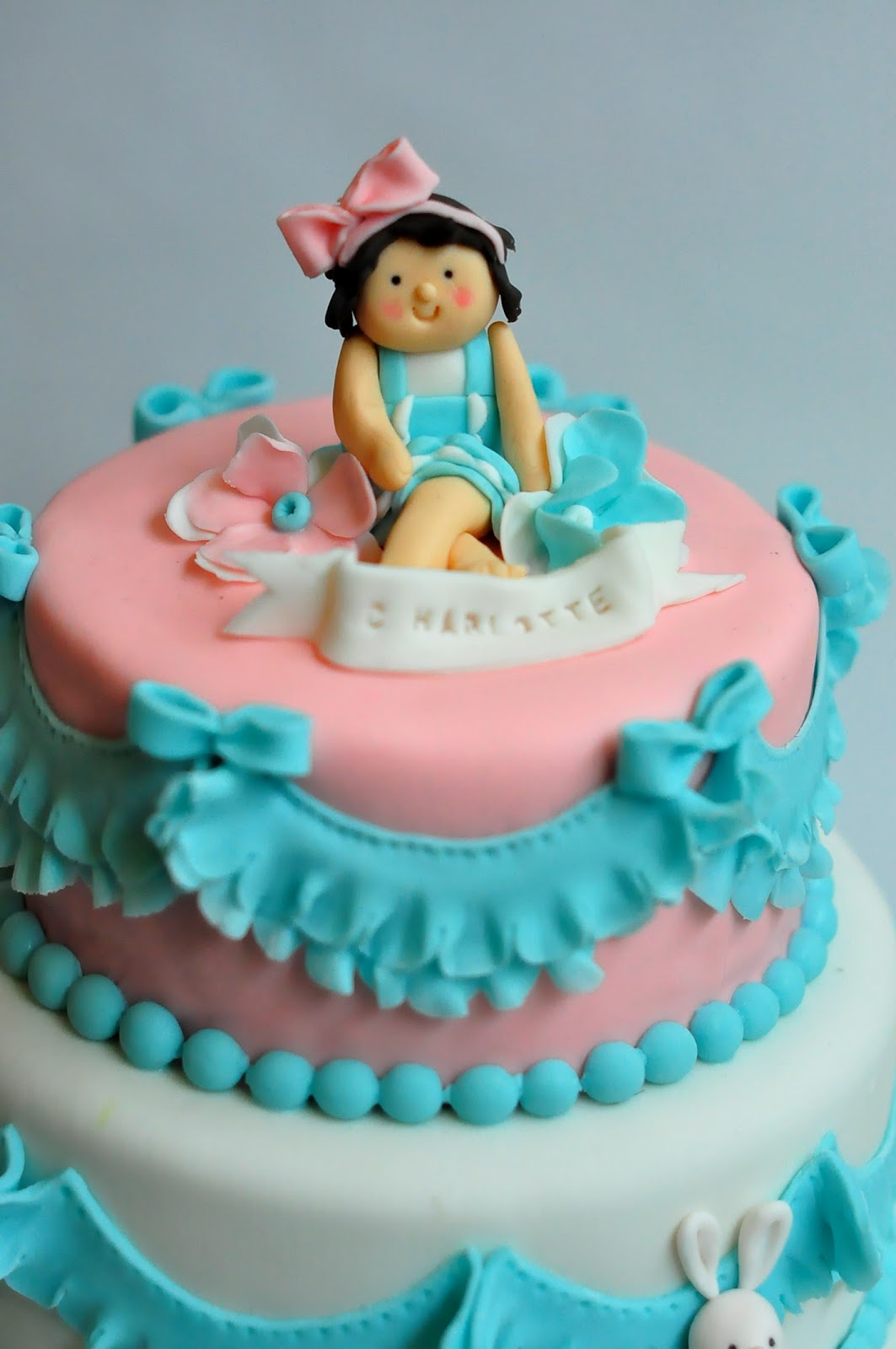creamme bakeshoppe: pretty little girl tiered cake and ...