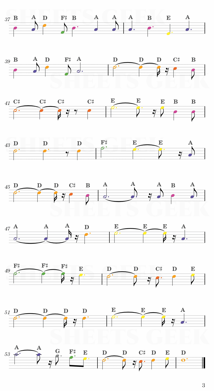 O Holy Night - Adolphe Adam Easy Sheet Music Free for piano, keyboard, flute, violin, sax, cello page 3