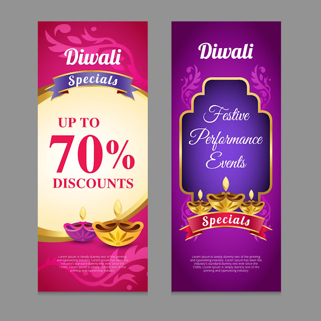 Beautiful Diwali Greeting cards for sales and marketing