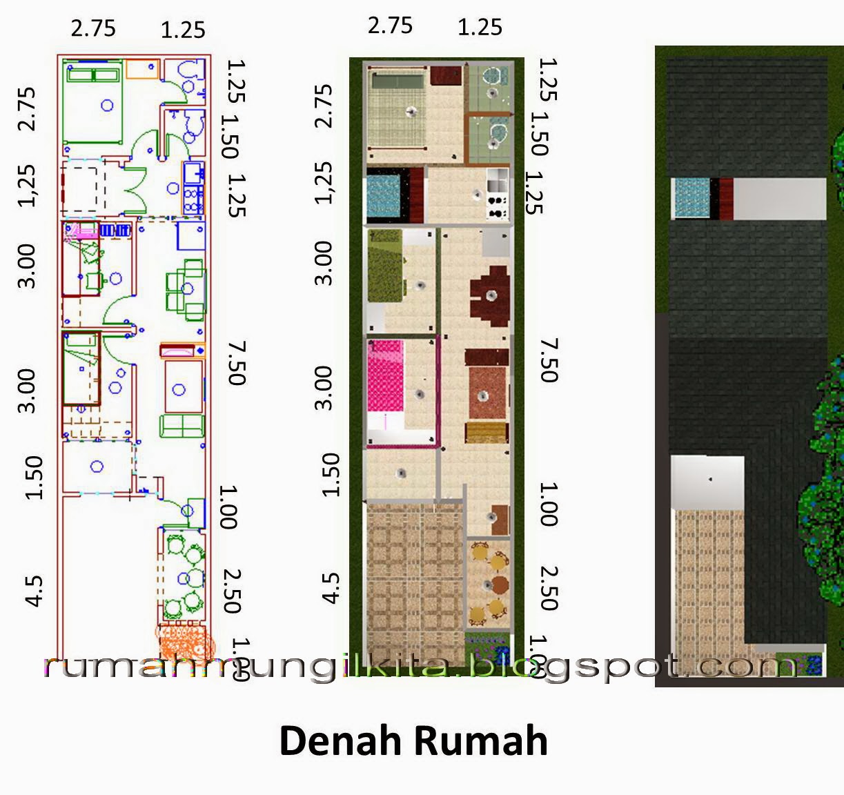  Rumah  Minimalis Cat Hitam Putih terbaru Denah  Rumah  