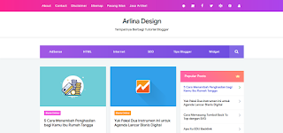 Blogger Template 2020Arlina Code Purple