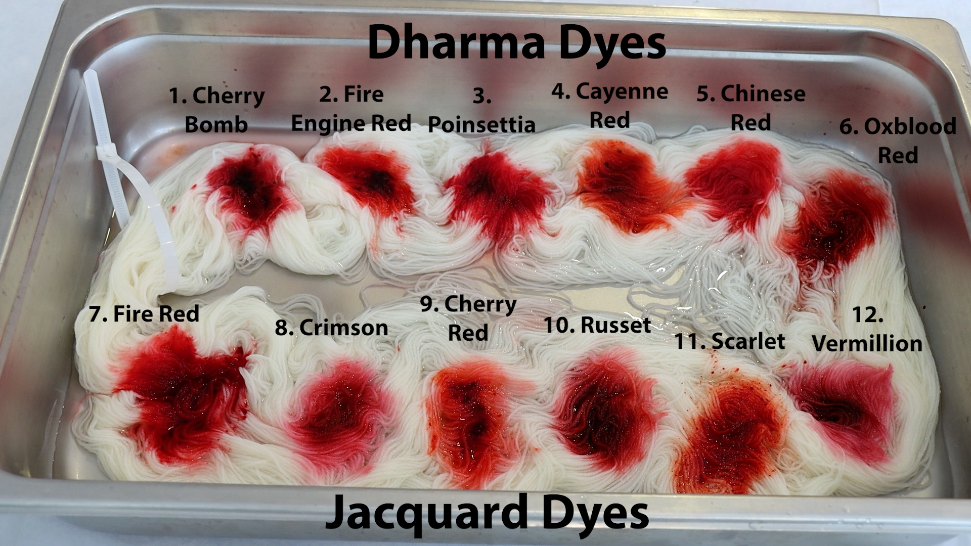 Here is the full spectrum of Dharma acid colors dyed at 3% d.o.s.