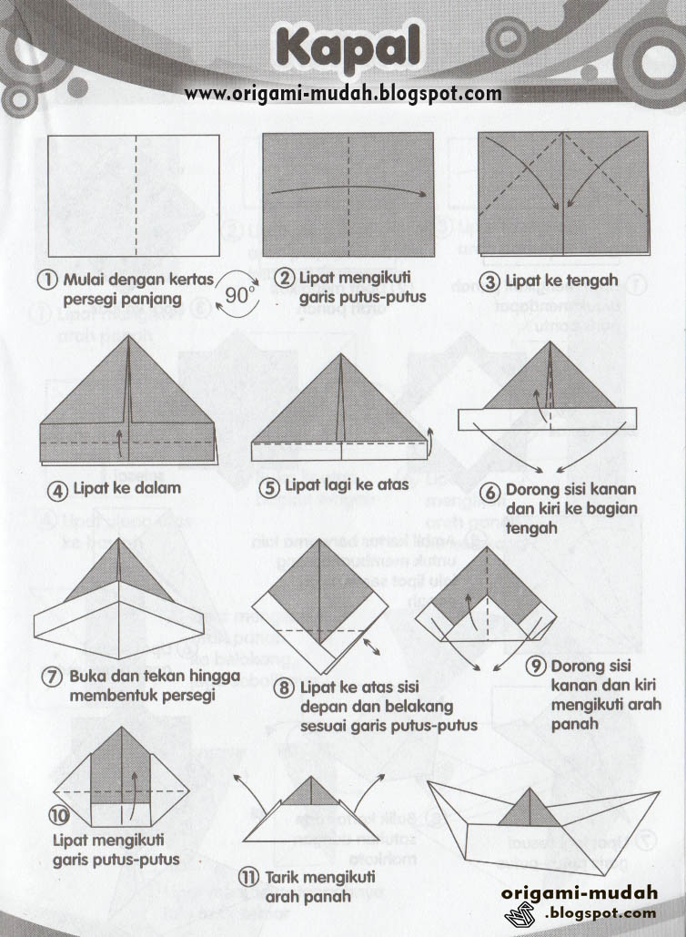 Cara Mudah Membuat Origami Kapal Perahu