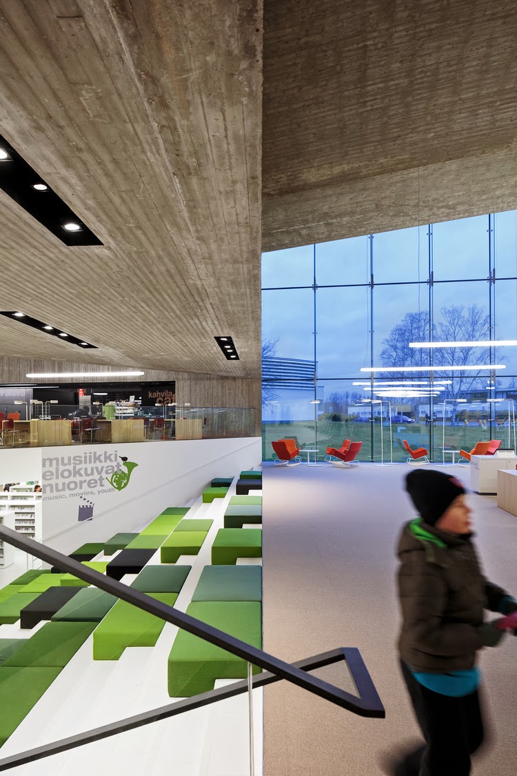 Seinäjoen Apila kirjasto - Apila library in Seinäjoki, Finland designed by JKMM Architects