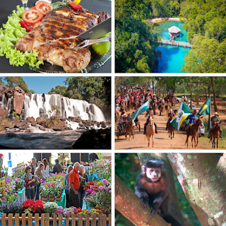 comidas tipicas, aguas turquesas, cascadas, fiestas tradicionales, caballadas y exposiciones de flores