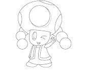 #5 Toadette Coloring Page