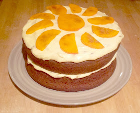 Persimmon passionfruit cake