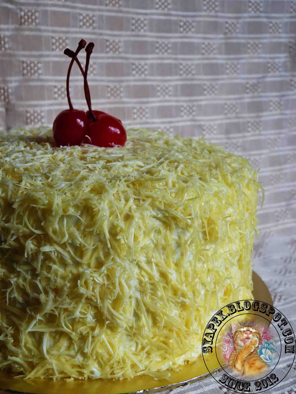 Syapex kitchen: Kek Cheese Bersalji dan Selamat Hari Bapa
