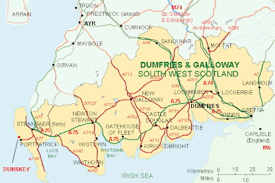 Map of Dumfries and Galloway Province Area