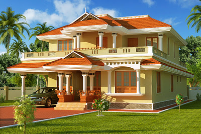 House Design on Kerala Home Design  South Indian Style House Home 3d Exterior Design