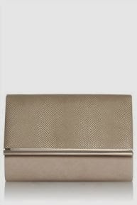 cream enamel bar clutch